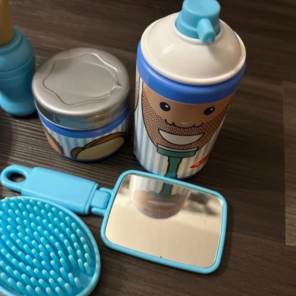Kids Bath & Hair Playset - Blue Pretend Grooming Kit